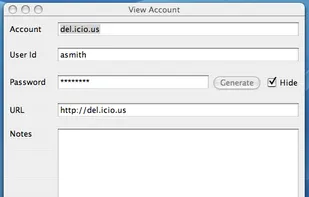 Max OS X - Account Details
