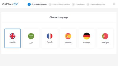 cv maker available in 6 languages