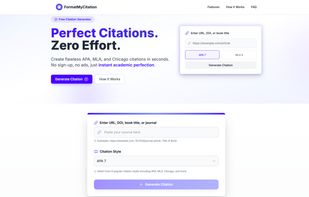 Instantly generate APA7, MLA, and Chicago citations for free — no signup required