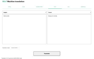 MinT Machine translation screenshot 1