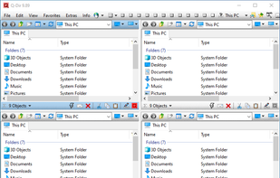 Q-Dir default view on Windows 10