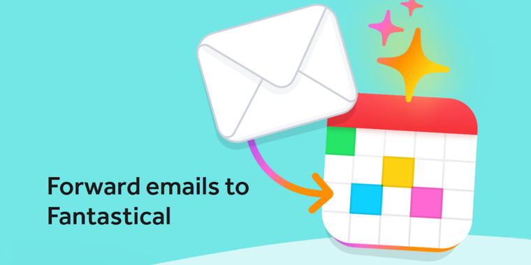 Fantastical lets users forward emails to create calendar events