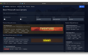 Main page - server list