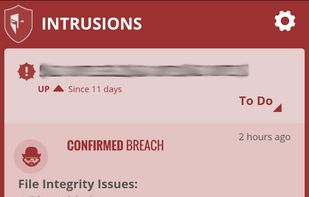 This is the detail of the alert after it is confirmed (user action is required to confirm that it is an unauthorized change). Immediately and automatically triggers a restore-to-last-backup.