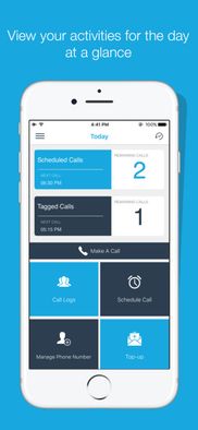 JustCall iOS app - Manage scheduled calls, make calls, track call activity and more