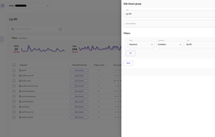 Smart group overview and edit