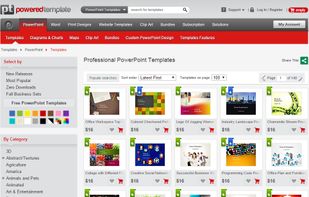 PoweredTemplate.com PowerPoint templates page