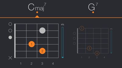 Chord Trainer: Practice with real-time feedback and accurate skill evaluation. Our finger correction technology provides visual feedback on your fingering in case of mistakes!