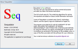About page of Sequalator.
