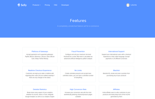 Features page