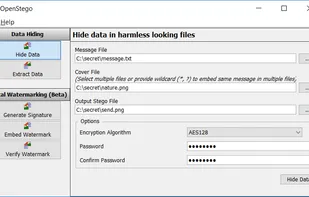 Openstego screenshot 1