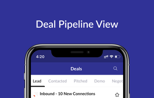 Deal pipeline view to manage deals from contacts efficiently across the stages