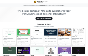 Home Page of Awesome AI Tools
