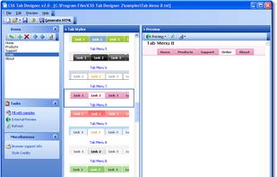 CSS Tab Designer screenshot 1