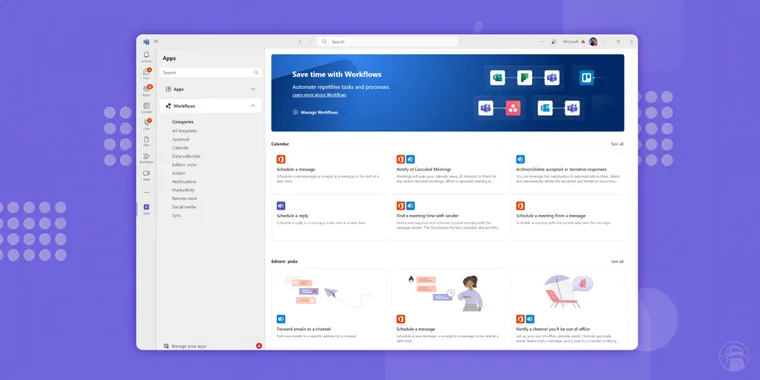 Microsoft Teams introduces 'Workflows' app with AI features and Power Automate integration image