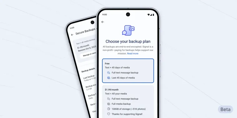 Signal launches secure backups with encrypted message & media history on iOS image