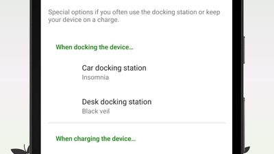 For each dock type and charging mode, you can set an alternate rule.