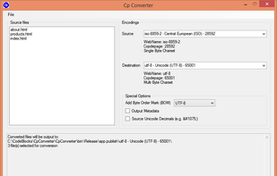 CpConverter screenshot 1