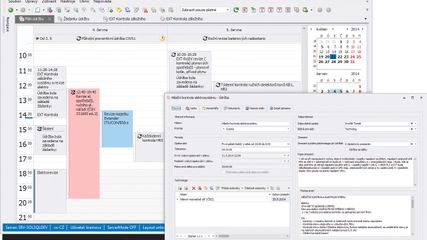 Screenshot from TechIS system - maintenance planning module.
