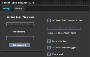 Screen lock builder first page
