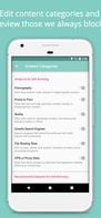 Block categories - some are always on and cannot be disabled.