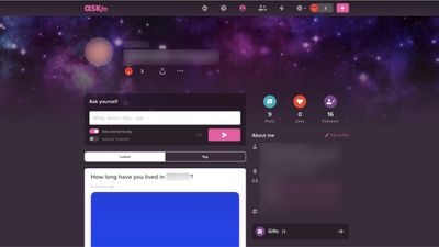 Profile page