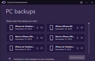CopyTrans Backup Extractor screenshot 1