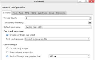 Configure dialog