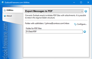Export Messages to PDF for Outlook screenshot 1