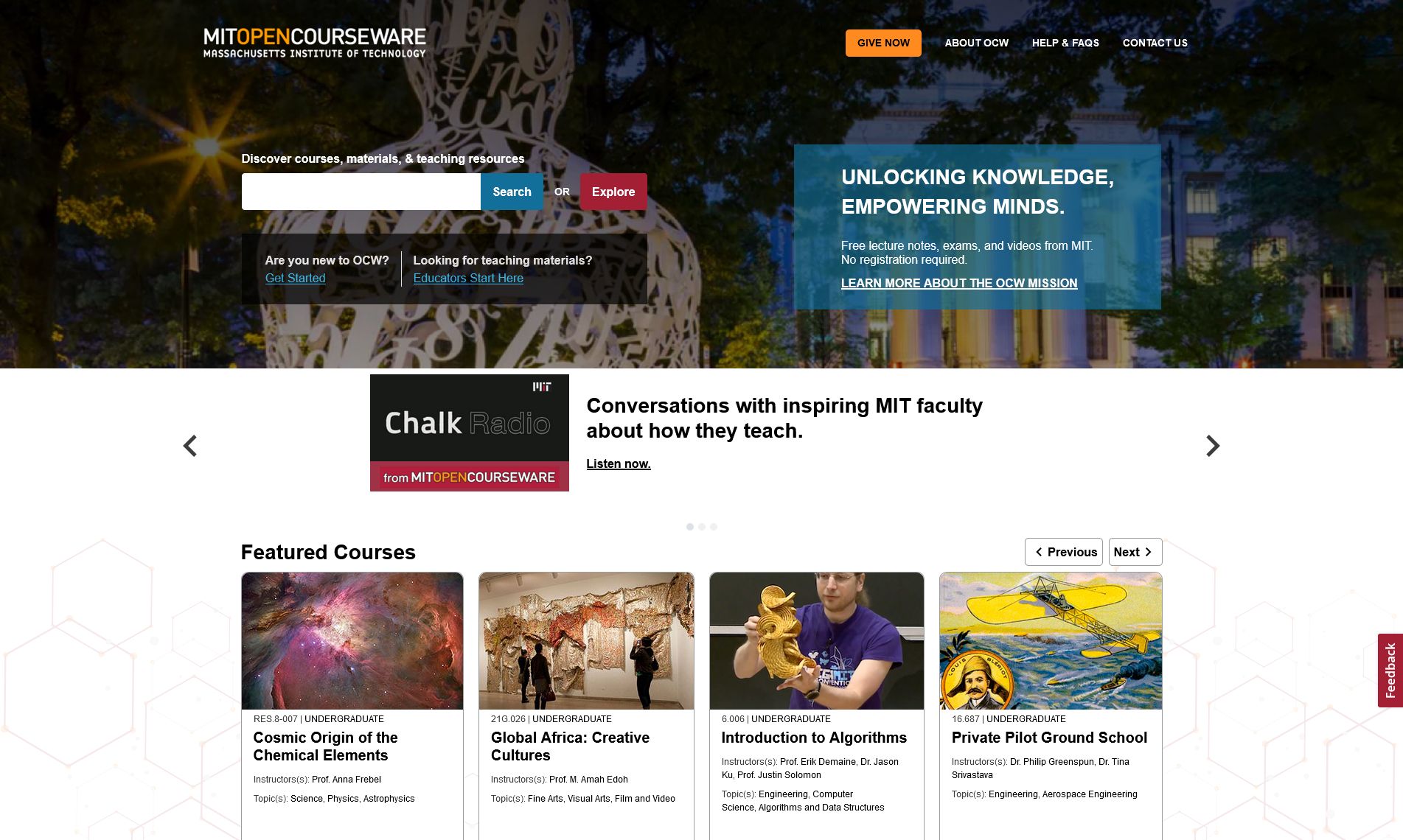 MIT OpenCourseWare: Reviews, Features, Pricing & Download