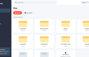 OxiCloud screenshot 1