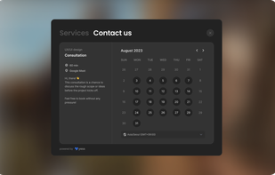 Built-in form to capture leads and schedule a meeting.