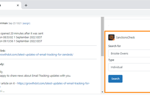Sanctions Check - ticket