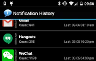 Notification history screenshot 1