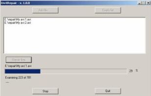DivXRepair screenshot 1