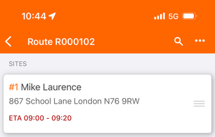 Track-POD Driver App Route Planning