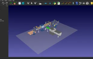 RoboDK sample station - Dark theme