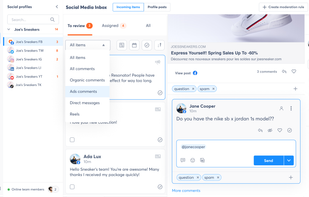 You can respond to paid ads comments in the social media inbox as well.