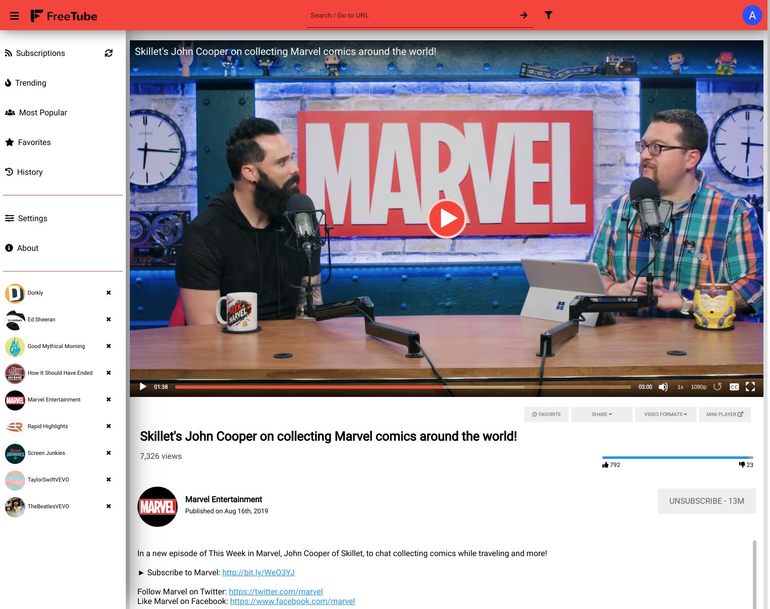 FreeTube: Open source desktop YouTube player built with privacy in mind. |  AlternativeTo