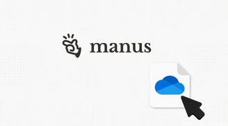 Manus integrates with One Drive for uploads and exports image