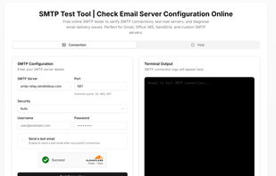 SMTP Test Tool screenshot 1