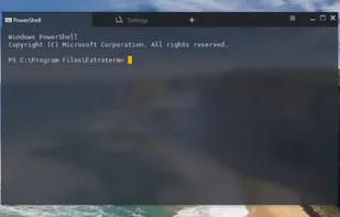 Extraterm screenshot 1