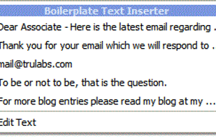 Template Text Inserter screenshot 1