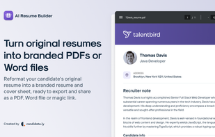 Candidately AI Resume Builder screenshot 1