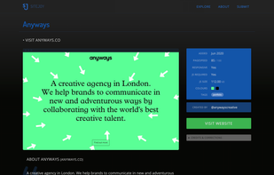 Dark mode version of SITEJOY