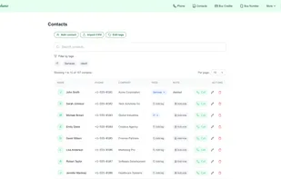 
Import contacts and manage with tags