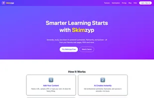 Skimzyp Landing Page
