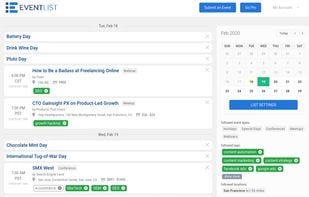 EventList screenshot 1