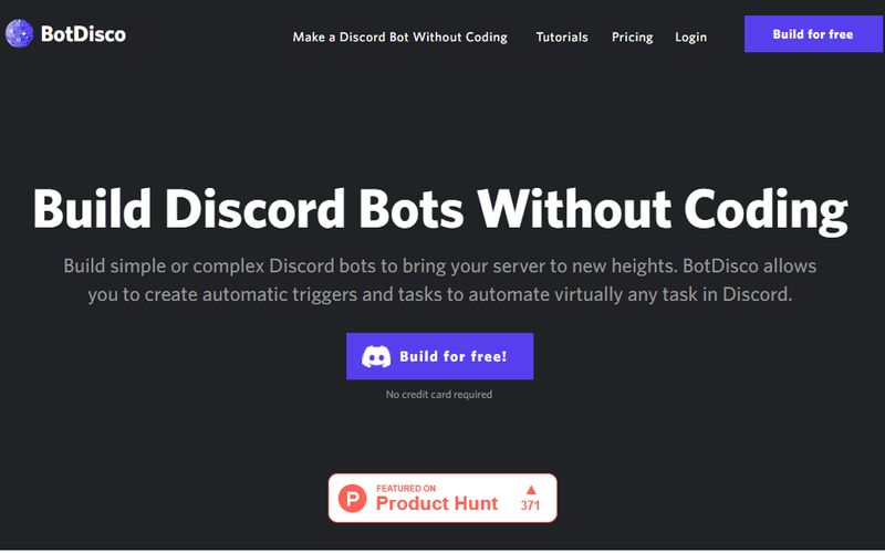 Discord Bot Builder no Steam