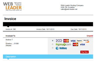 Automate all aspects of your billing including sending out professional looking invoice